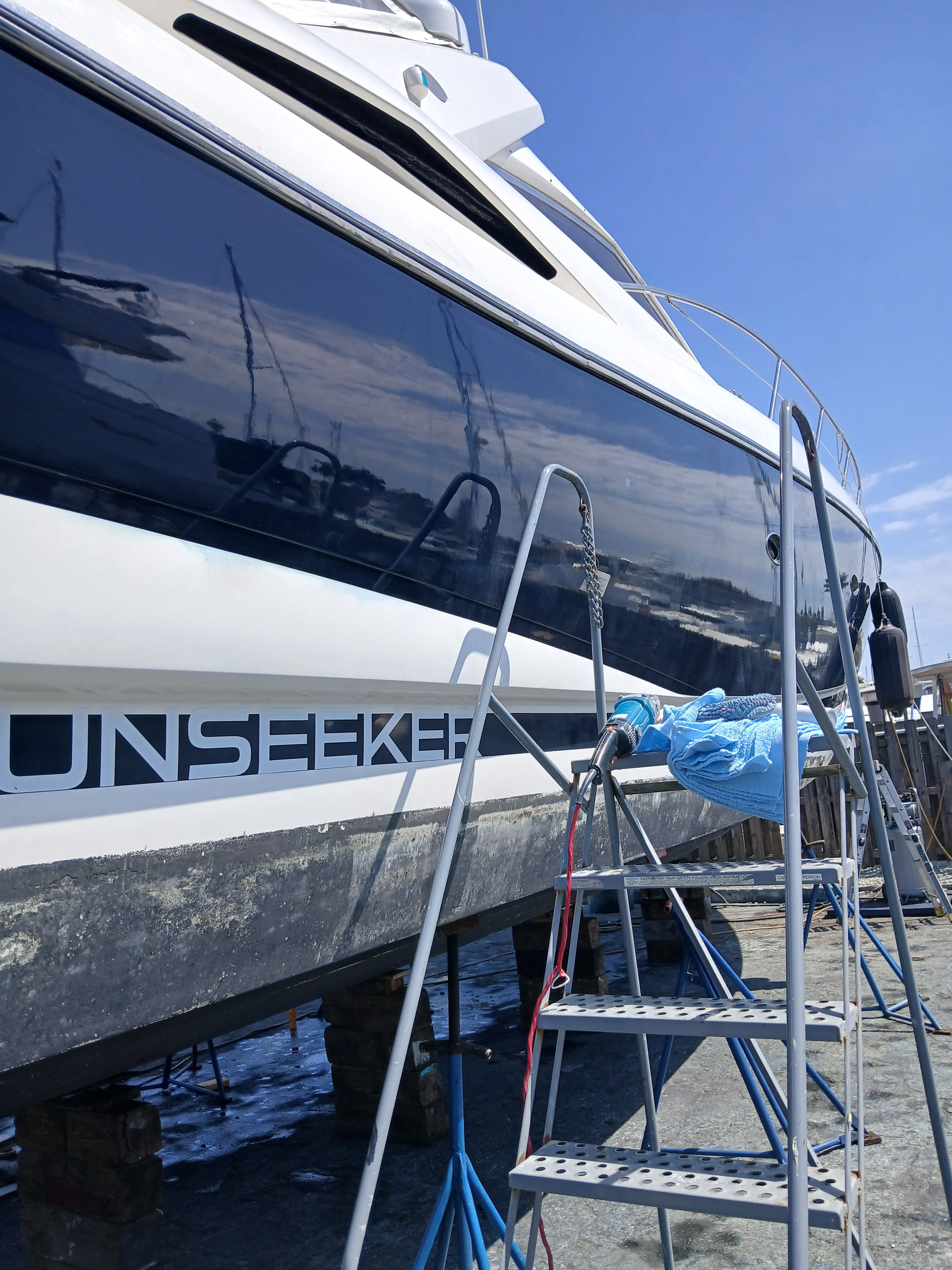Flawless boat detailing finish